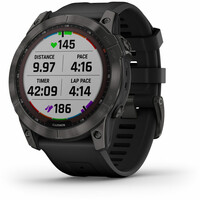 Garmin pulsómetros con gps FENIX 7X Saph/Carbon Gray/Ti Silcone Ban 02