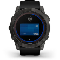 Garmin pulsómetros con gps FENIX 7X Saph/Carbon Gray/Ti Silcone Ban 12