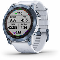 Garmin pulsómetros con gps FENIX 7X Saph/Whitestone/Ti Silcone Band 02