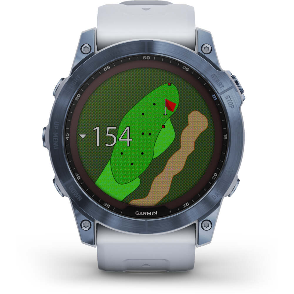 Garmin pulsómetros con gps FENIX 7X Saph/Whitestone/Ti Silcone Band 06