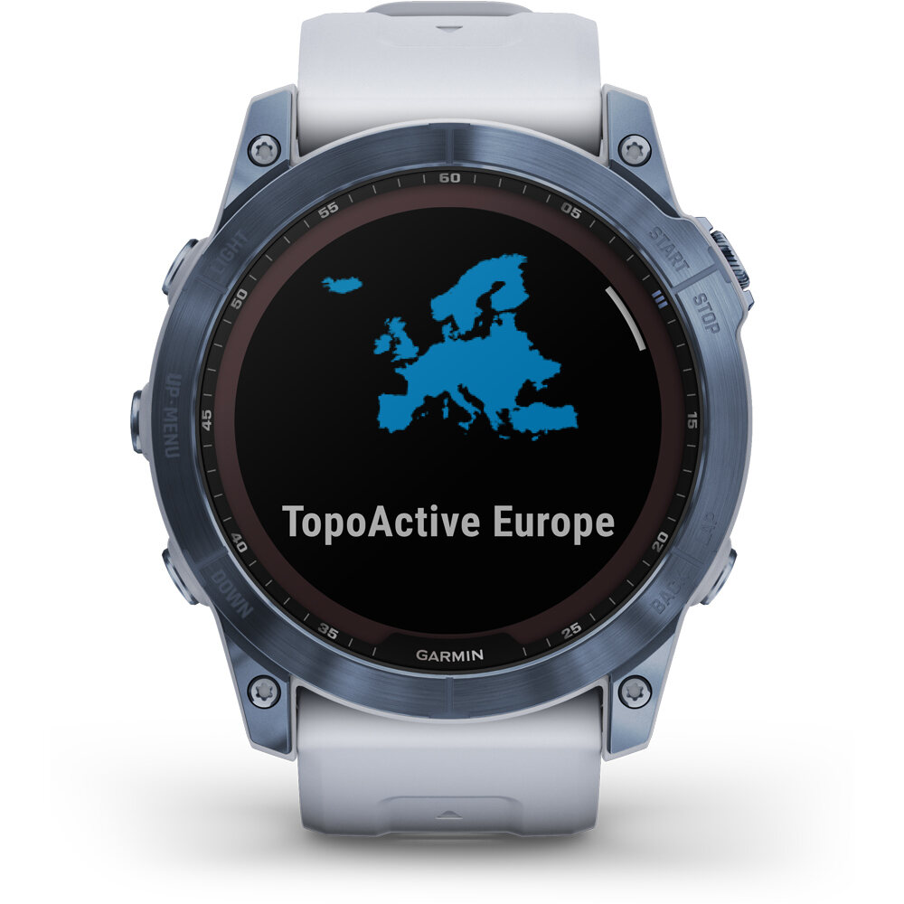 Garmin pulsómetros con gps FENIX 7X Saph/Whitestone/Ti Silcone Band 11