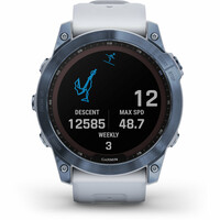 Garmin pulsómetros con gps FENIX 7X Saph/Whitestone/Ti Silcone Band 12