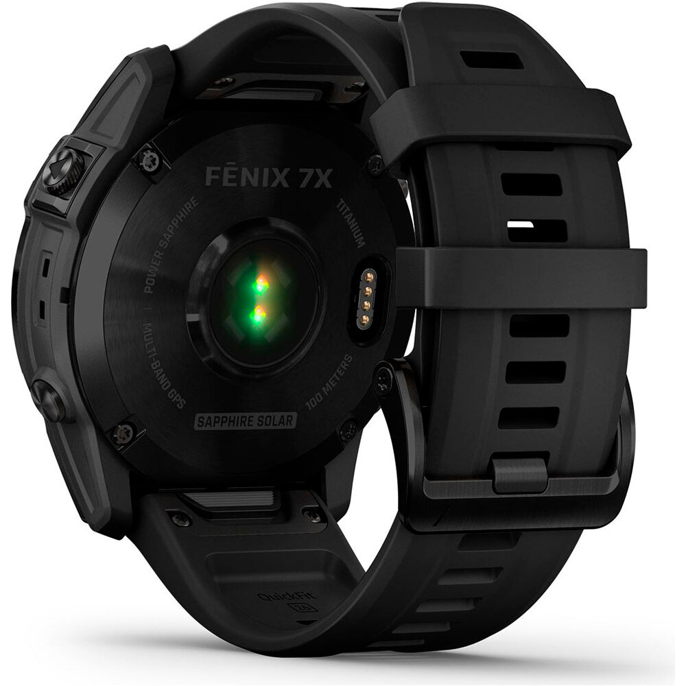 Garmin pulsómetros con gps FENIX 7X Saph Black Ti Black Silicone 01