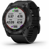 Garmin pulsómetros con gps FENIX 7X Saph Black Ti Black Silicone 02