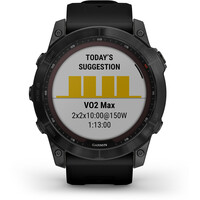 Garmin pulsómetros con gps FENIX 7X Saph Black Ti Black Silicone 05