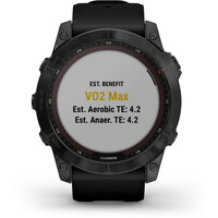 Garmin pulsómetros con gps FENIX 7X Saph Black Ti Black Silicone 06