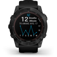 Garmin pulsómetros con gps FENIX 7X Saph Black Ti Black Silicone 12