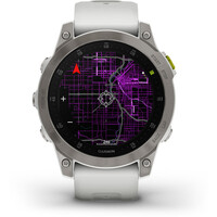 Garmin pulsómetros con gps EPIX 2 Carrera White Sapphire Ti Silicon 08