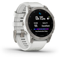 Garmin pulsómetros con gps EPIX 2 Carrera White Sapphire Ti Silicon 12