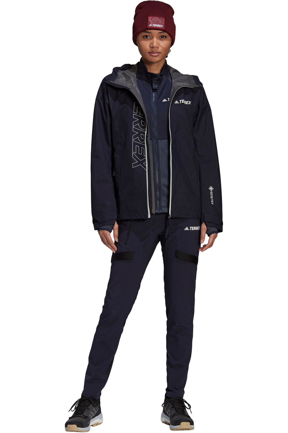 adidas chaqueta impermeable mujer Terrex GORE-TEX Paclite impermeable vista trasera