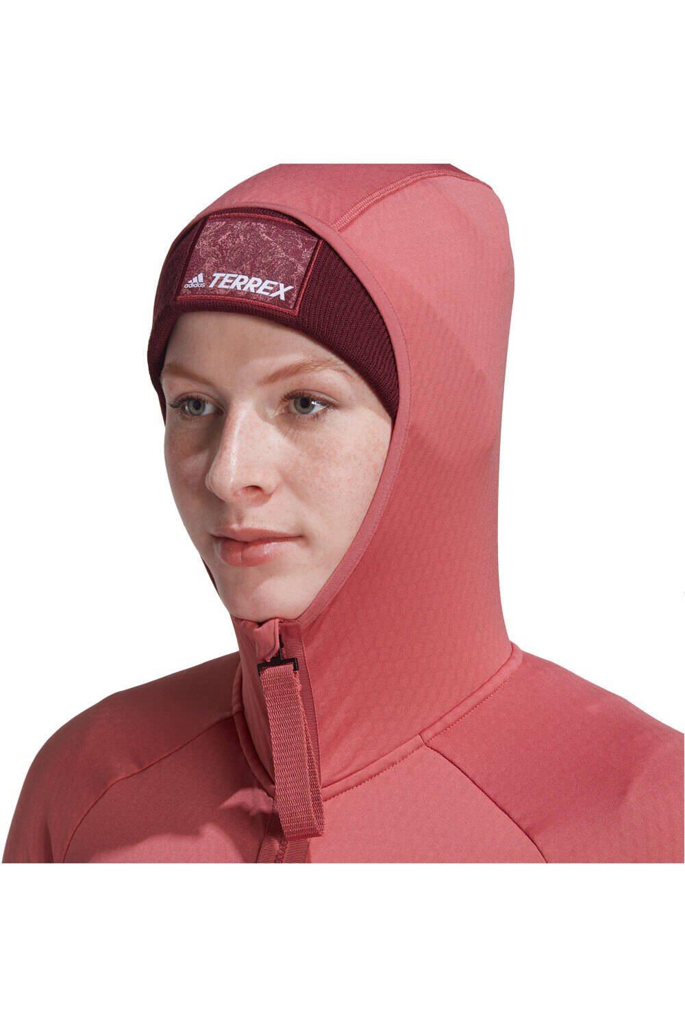 adidas forro polar mujer Terrex Tech Fleece Lite Hiking con capucha vista detalle