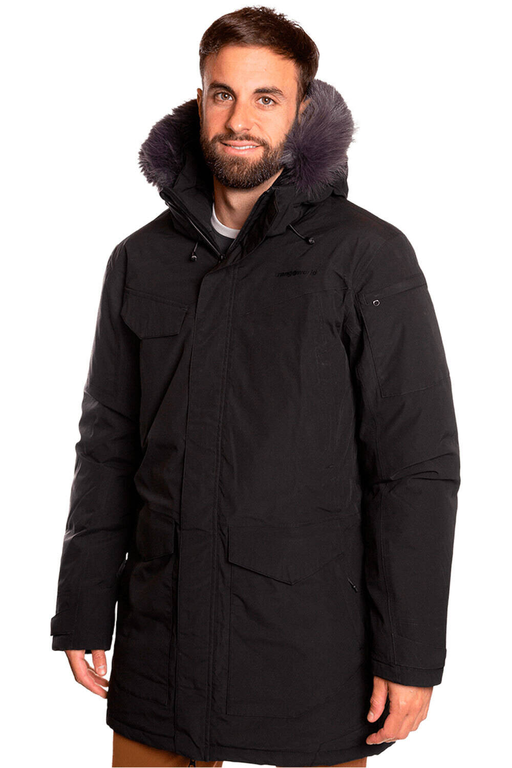 Murakka termic chaqueta impermeable insulada hombre Negro (XL)