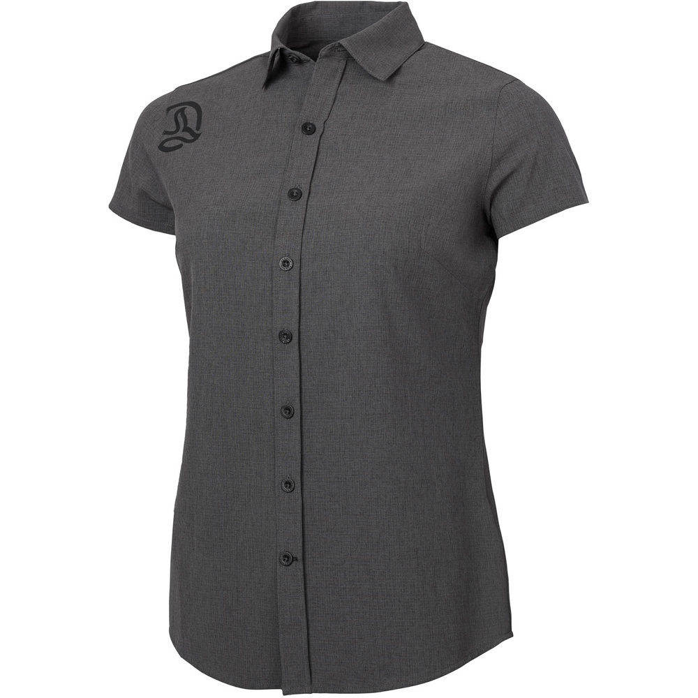 Camisa kotnia camisa montaña manga corta mujer Negro (M)