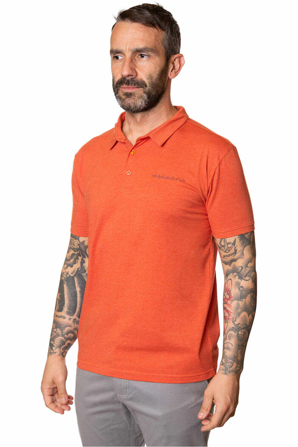 Trango camiseta montaña manga corta hombre POLO FINU vista frontal