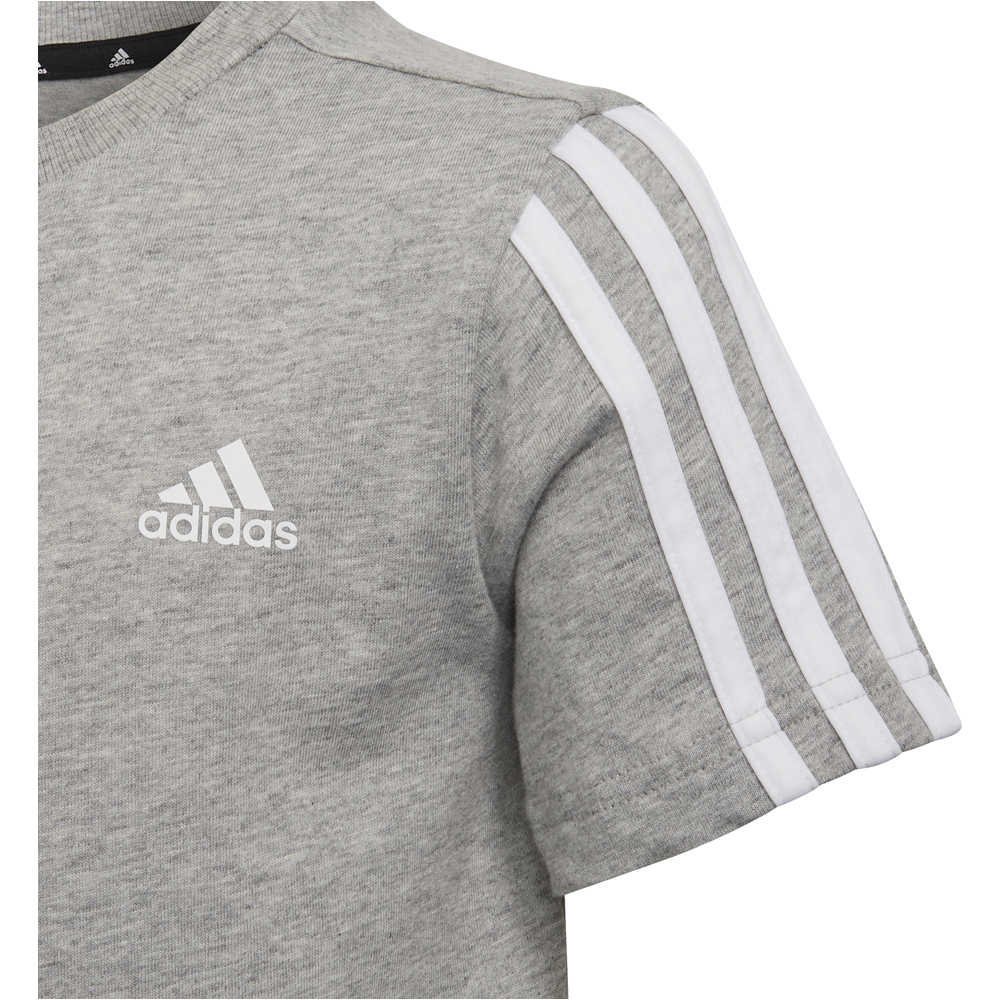 adidas camiseta manga larga niño Essentials 3 bandas vista detalle