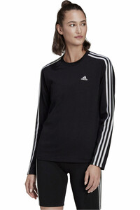 adidas camiseta manga larga mujer Essentials 3 bandas de manga larga vista frontal