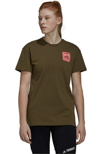adidas camiseta montaña manga corta mujer Terrex Patch Mountain Graphic vista frontal
