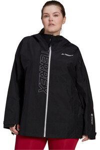 adidas chaqueta impermeable mujer Terrex GORE-TEX Paclite Rain (Tallas grandes) vista frontal