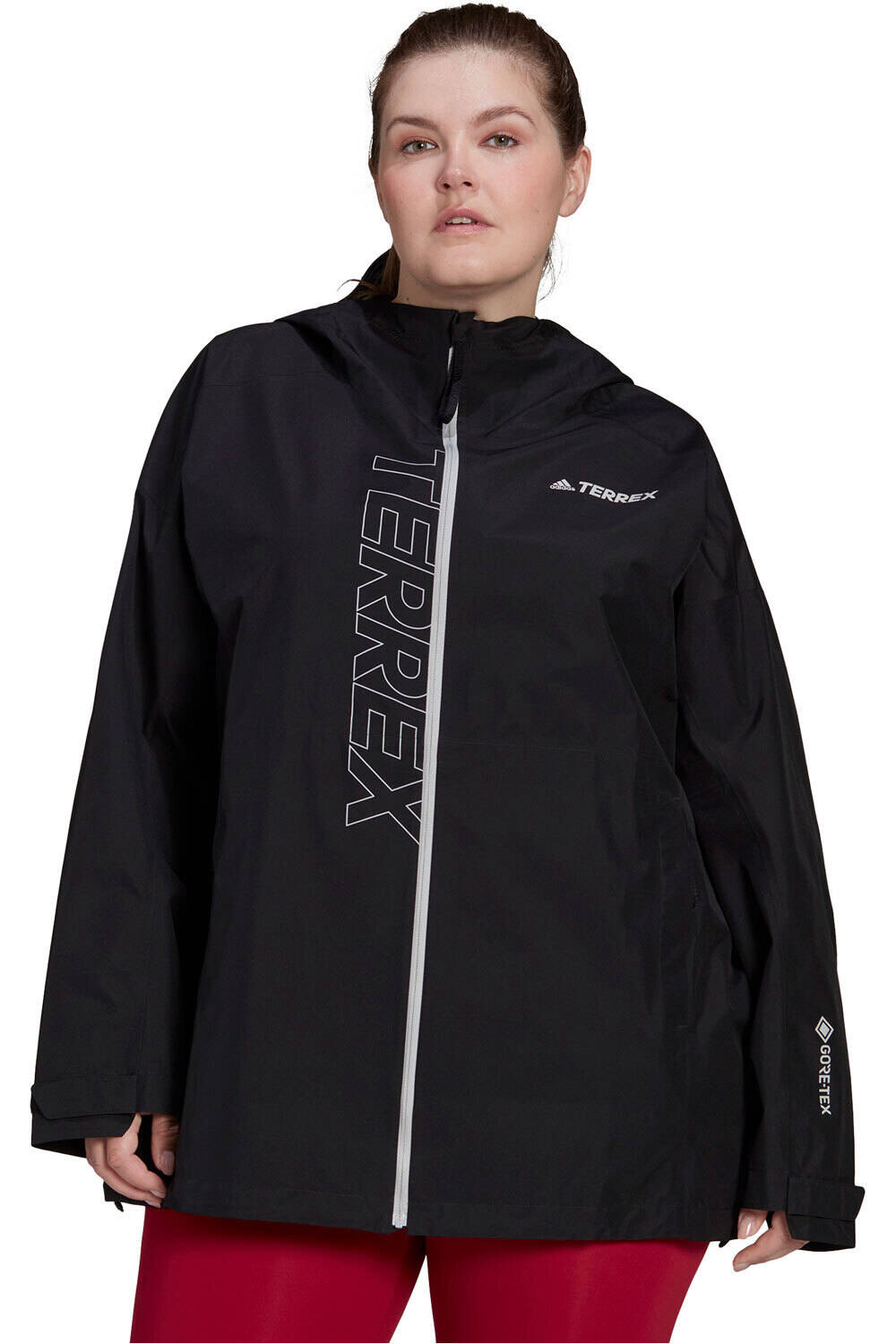 adidas chaqueta impermeable mujer Terrex GORE-TEX Paclite Rain (Tallas grandes) vista frontal