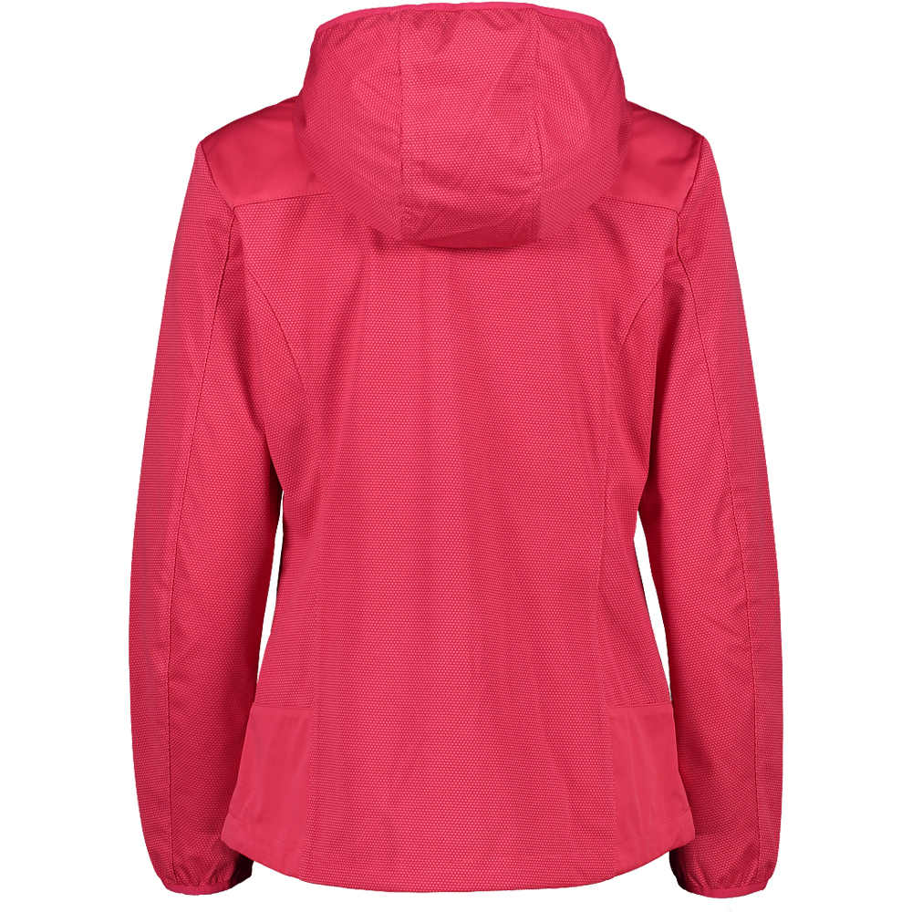 Cmp chaqueta softshell mujer WOMAN JACKET FIX HOOD vista trasera