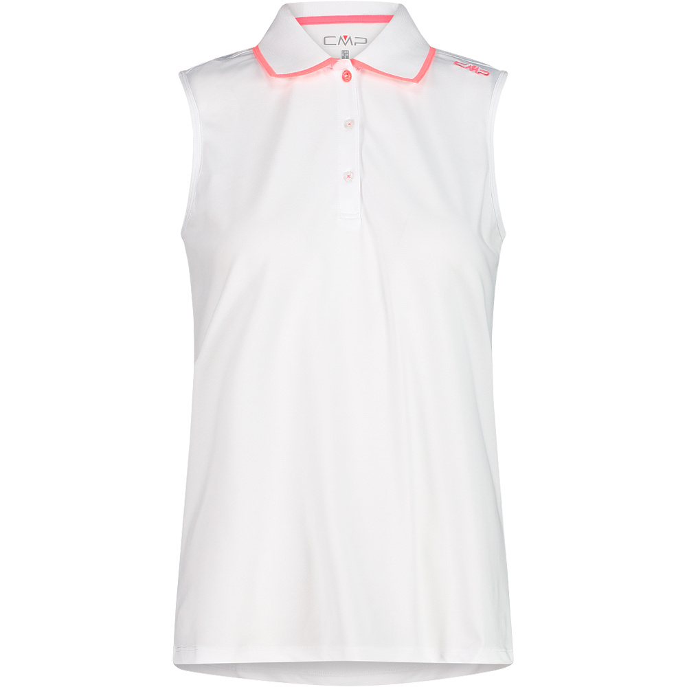 Woman polo sleeveless camiseta tirantes Blanco (48)
