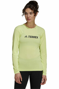 adidas camisetas trail running manga larga mujer Terrex Primeblue Trail vista frontal