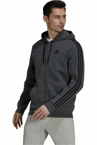 adidas sudadera hombre Essentials Fleece 3 bandas con capucha vista frontal