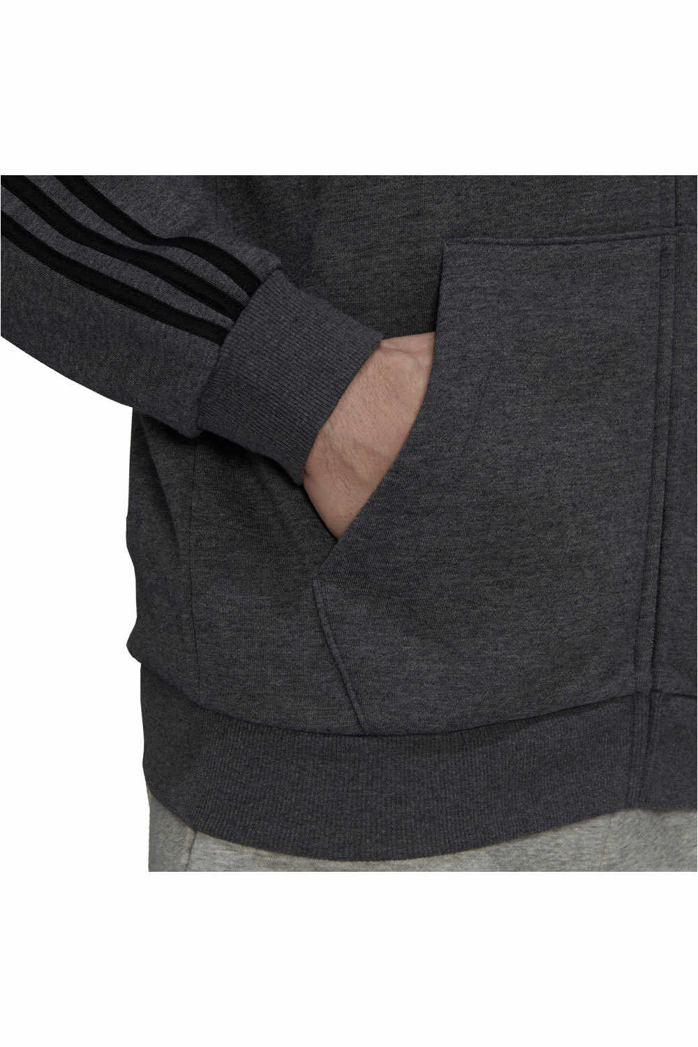 adidas sudadera hombre Essentials Fleece 3 bandas con capucha 03