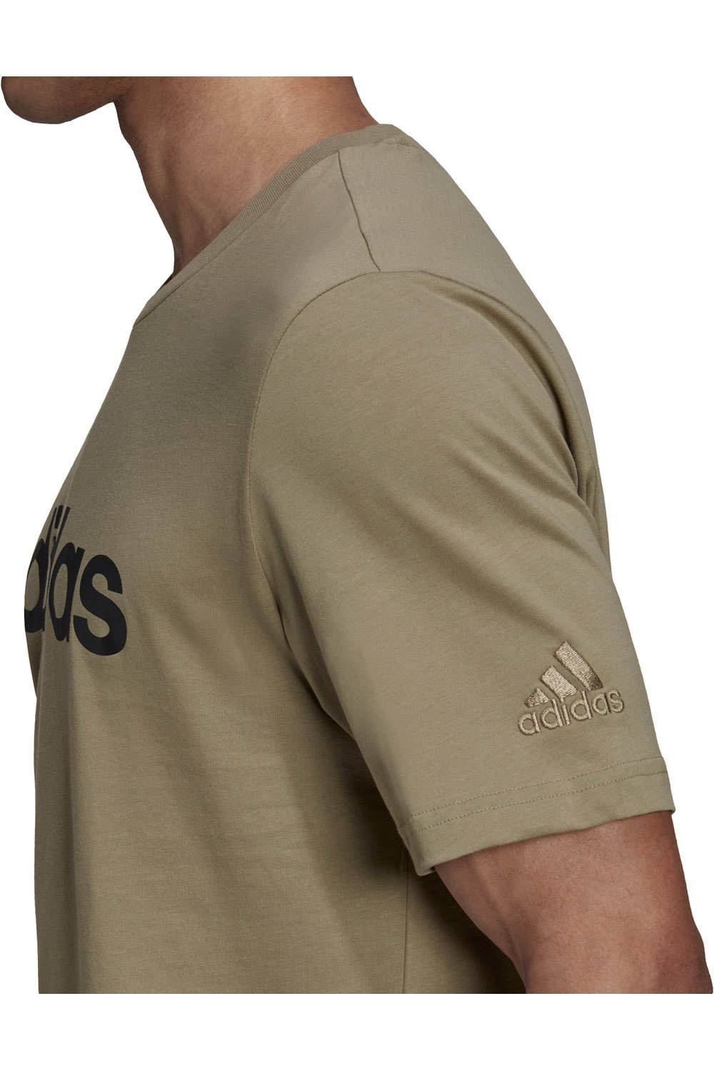 adidas camiseta manga corta hombre Essentials Embroidered Linear Logo 03