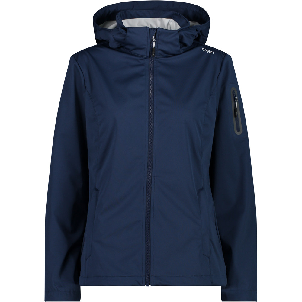 Woman jacket zip hood chaqueta softshell mujer Azul (42)