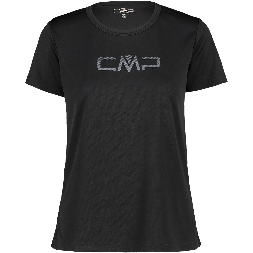 Woman co t-shirt camiseta montaña manga corta mujer Negro (40)