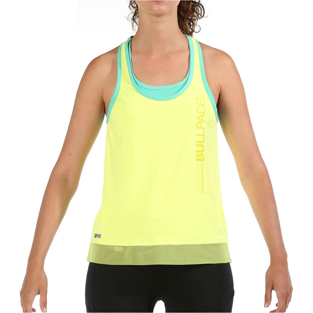 Bullpadel camiseta tenis manga corta mujer EUSEBE vista frontal