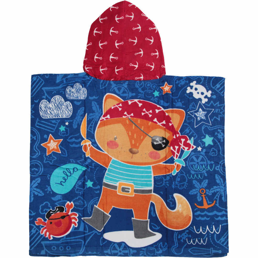 Secaneta toallas playa infantil PONCHO 60X120 ESTAMPADO FOX 01