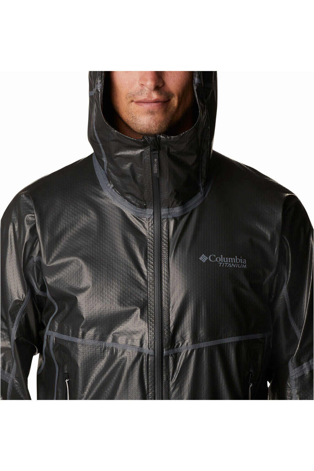 Columbia CHAQUETA TRAIL RUNNING HOMBRE OutDry Extreme Mesh Hooded Shell vista trasera
