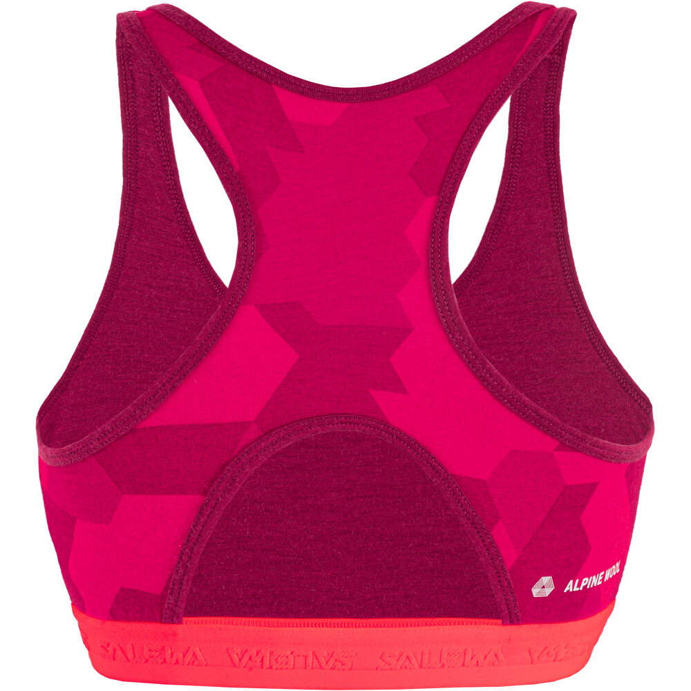 Salewa body running mujer CRISTALLO WARM AMR WSPORT TOP. vista trasera