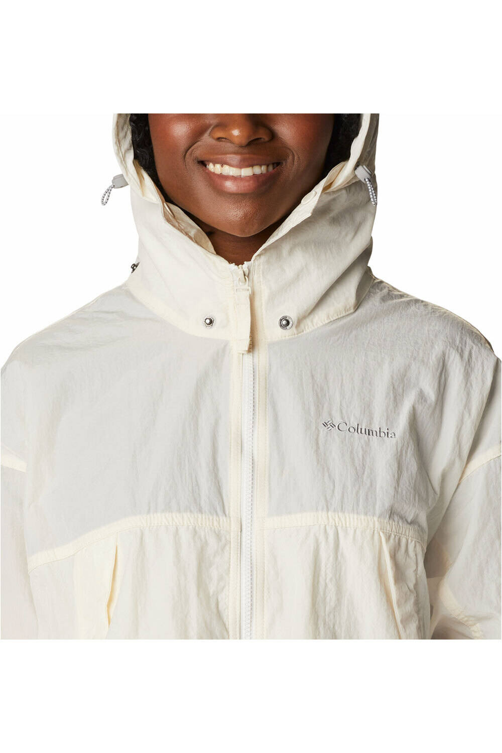 Columbia chaqueta softshell mujer Paracutie Windbreaker vista trasera