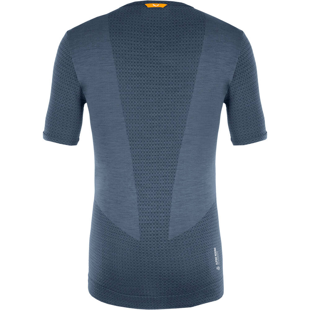 Salewa camiseta térmica manga corta hombre ZEBRU MEDIUM WARM AMR M T-SRT. vista trasera