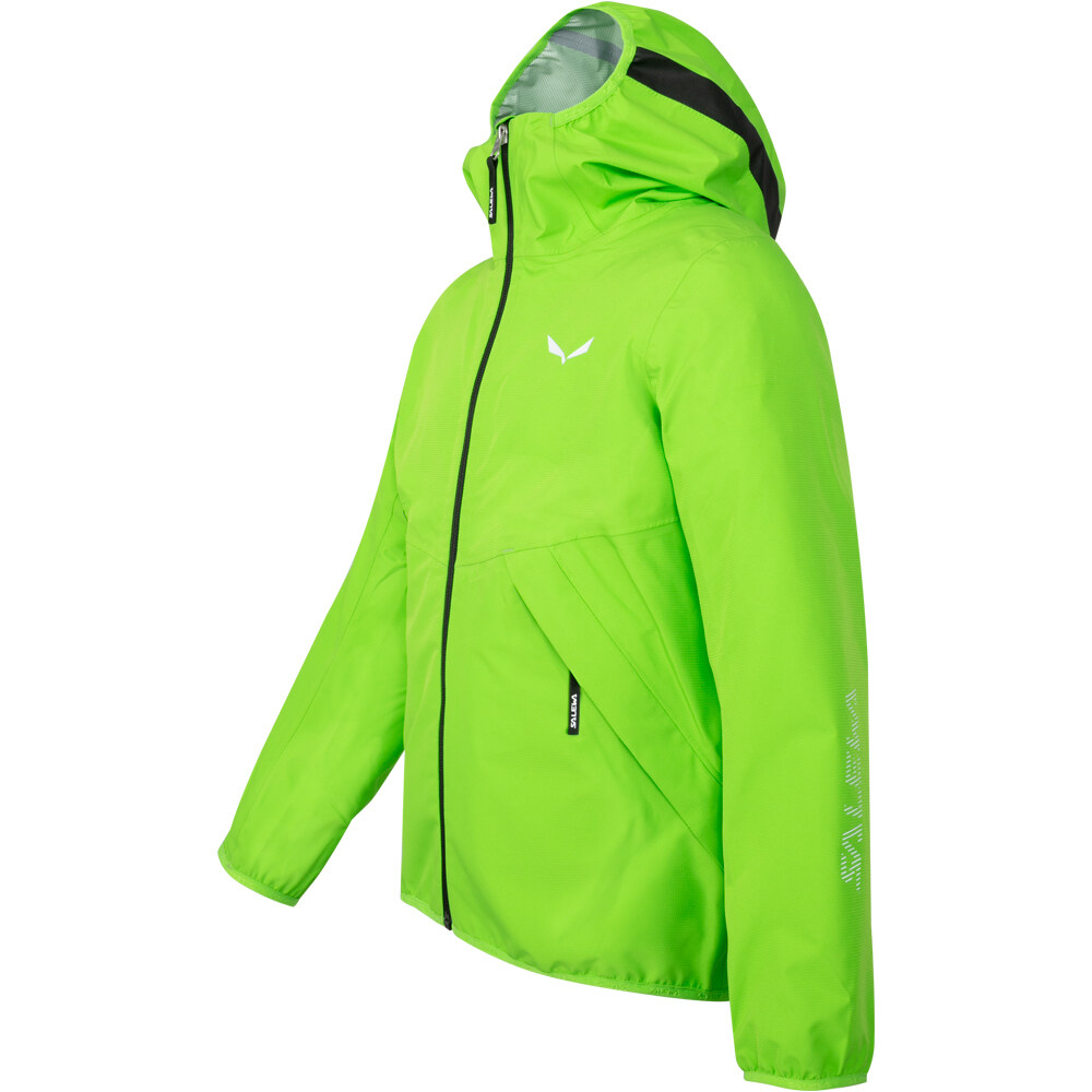 Salewa chaqueta impermeable niño AQUA PTX K JKT vista detalle