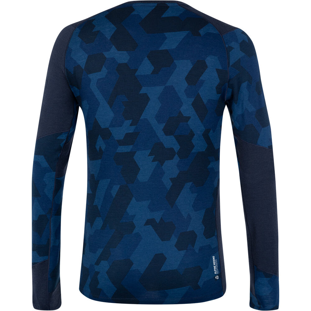 Salewa camiseta térmica manga larga hombre CRISTALLO WARM AMR M L/S TEE vista trasera