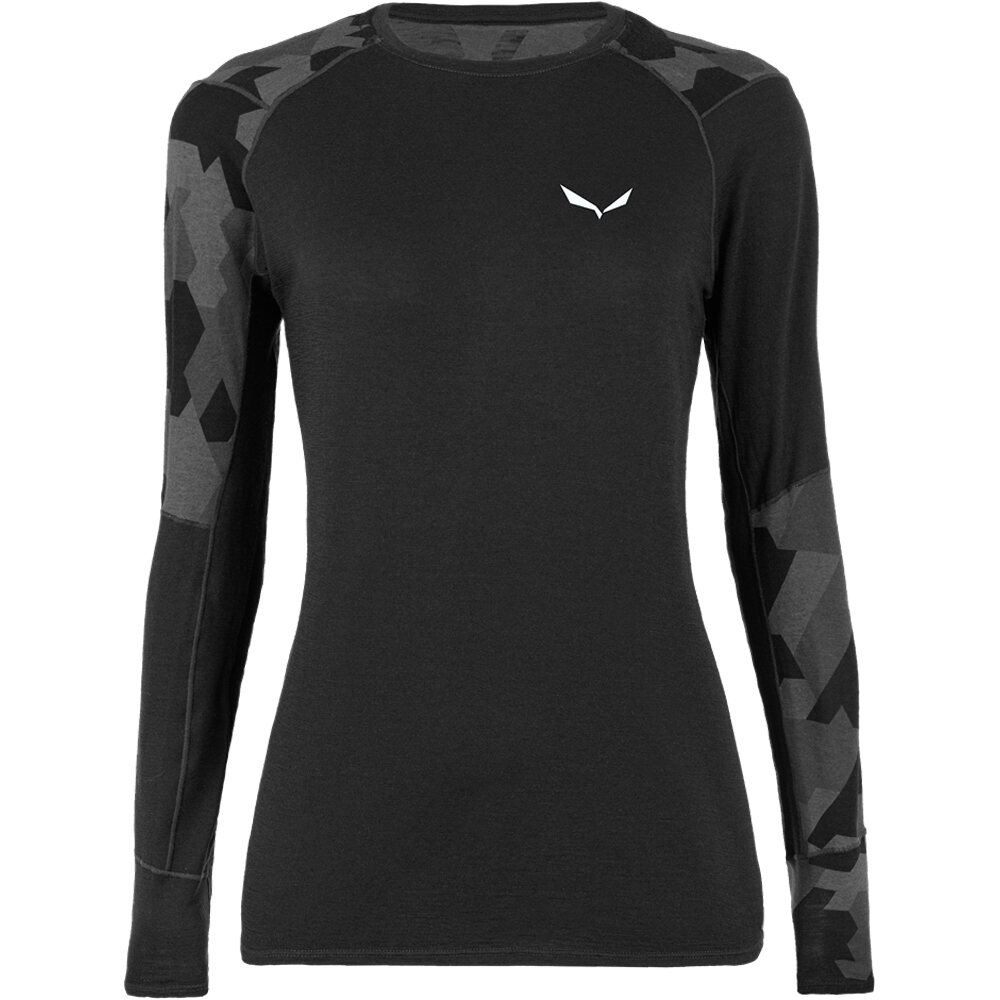 Salewa camiseta térmica manga larga mujer CRISTALLO WARM AMR W L/S TEE vista frontal