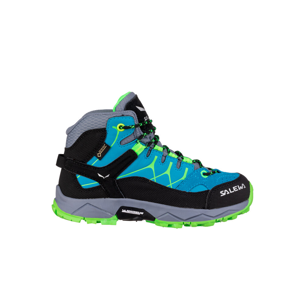 Salewa bota trekking niño JR ALP TRAINER MID GTX lateral exterior