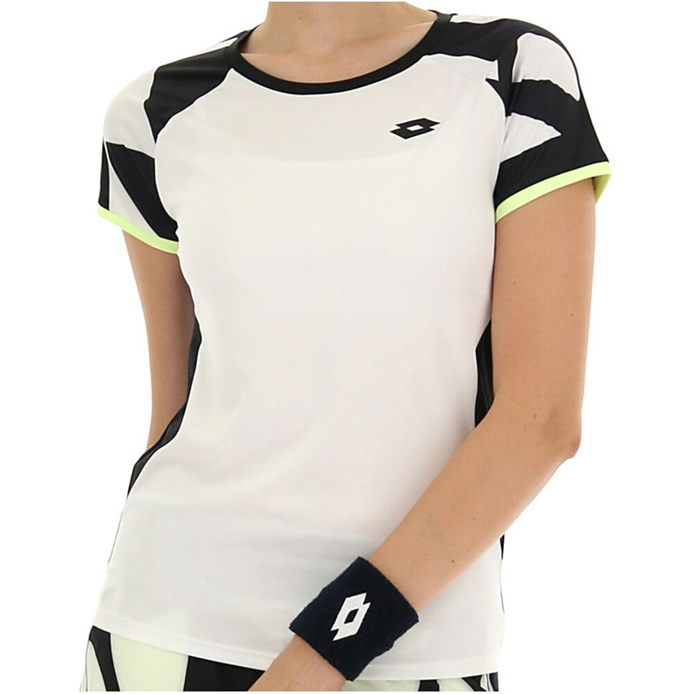 Lotto camiseta tenis manga corta mujer TOP TEN W III TEE PRT2 PL vista frontal