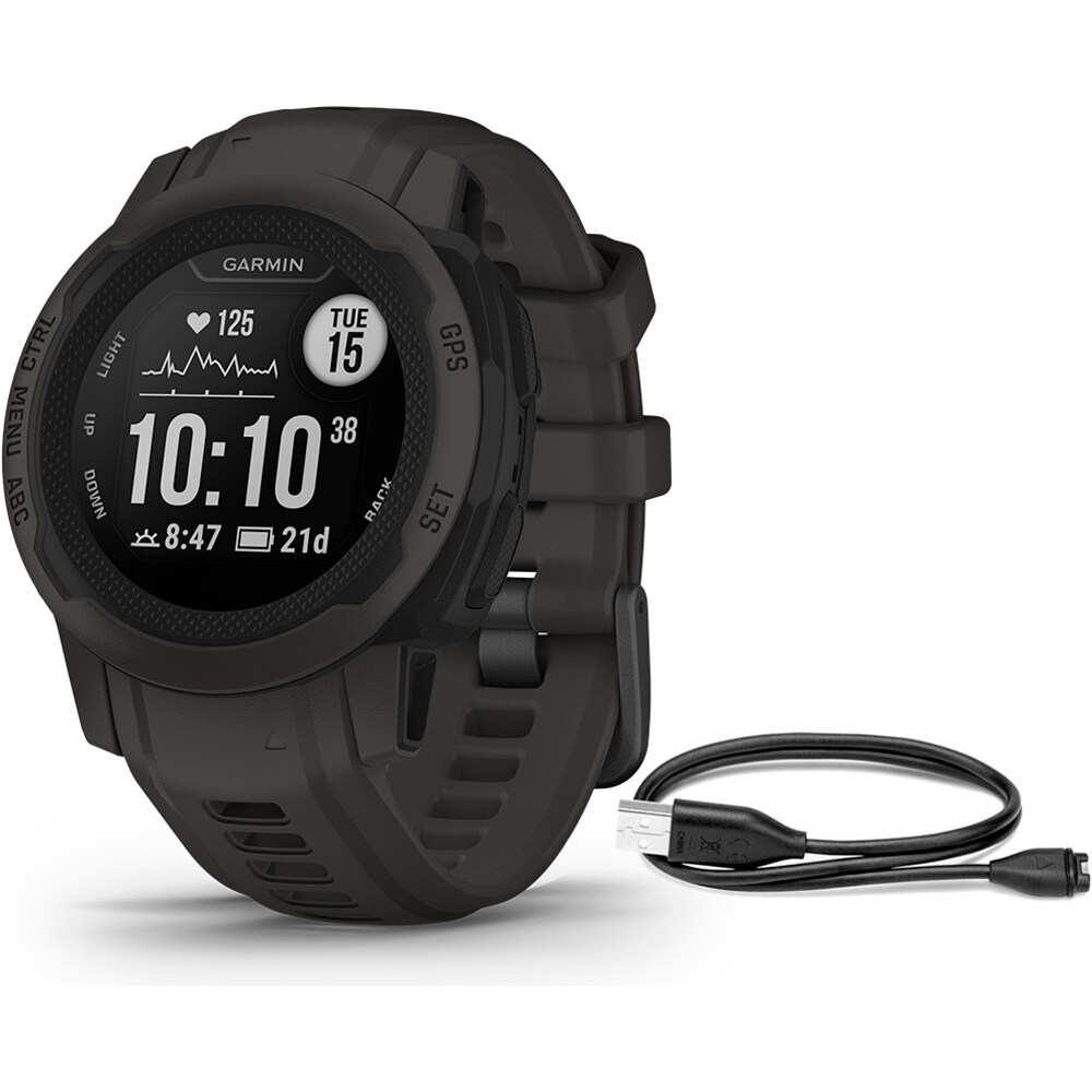 Garmin pulsómetros con gps Instinct 2S - Negro vista frontal