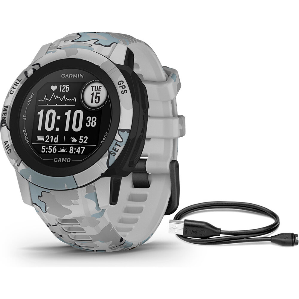 Garmin pulsómetros con gps Instinct 2S - Camo Mist vista frontal