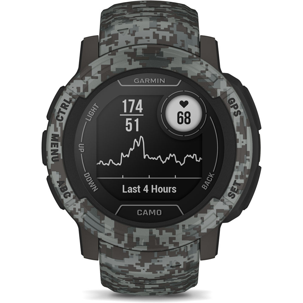 Garmin pulsómetros con gps Instinct 2 - Camo Negro 02