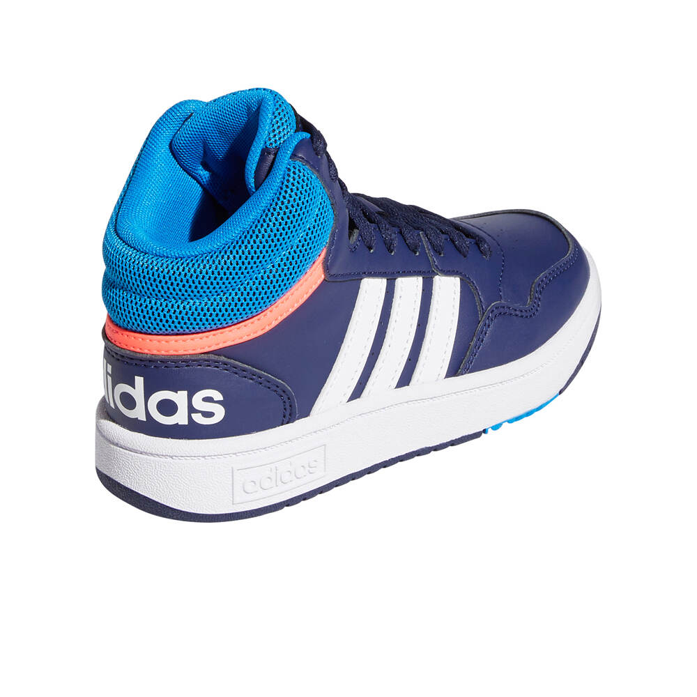 adidas zapatilla moda niño Hoops Mid vista trasera