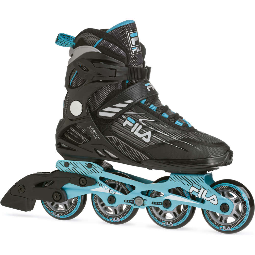 Fila patines en linea mujer LEGACY PRO 80 LADY BLCK/LGHTBL vista frontal