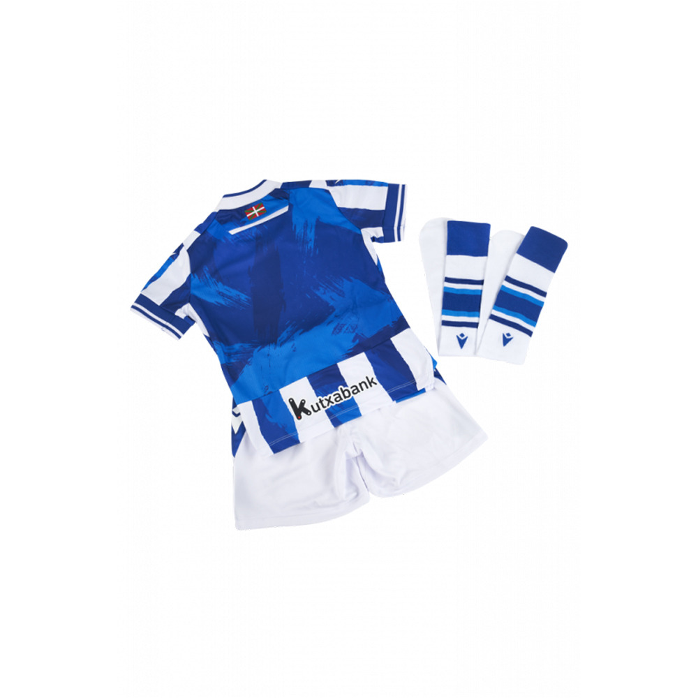 Real Sociedad equipación fútbol niño CONJUNTO REAL SOCIEDAD PRIMERA EQUIPACION 2022-2023 vista trasera