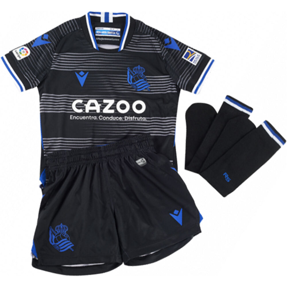 Real Sociedad equipación fútbol niño CONJUNTO REAL SOCIEDAD SEGUNDA EQUIPACION 2022-2023 vista frontal