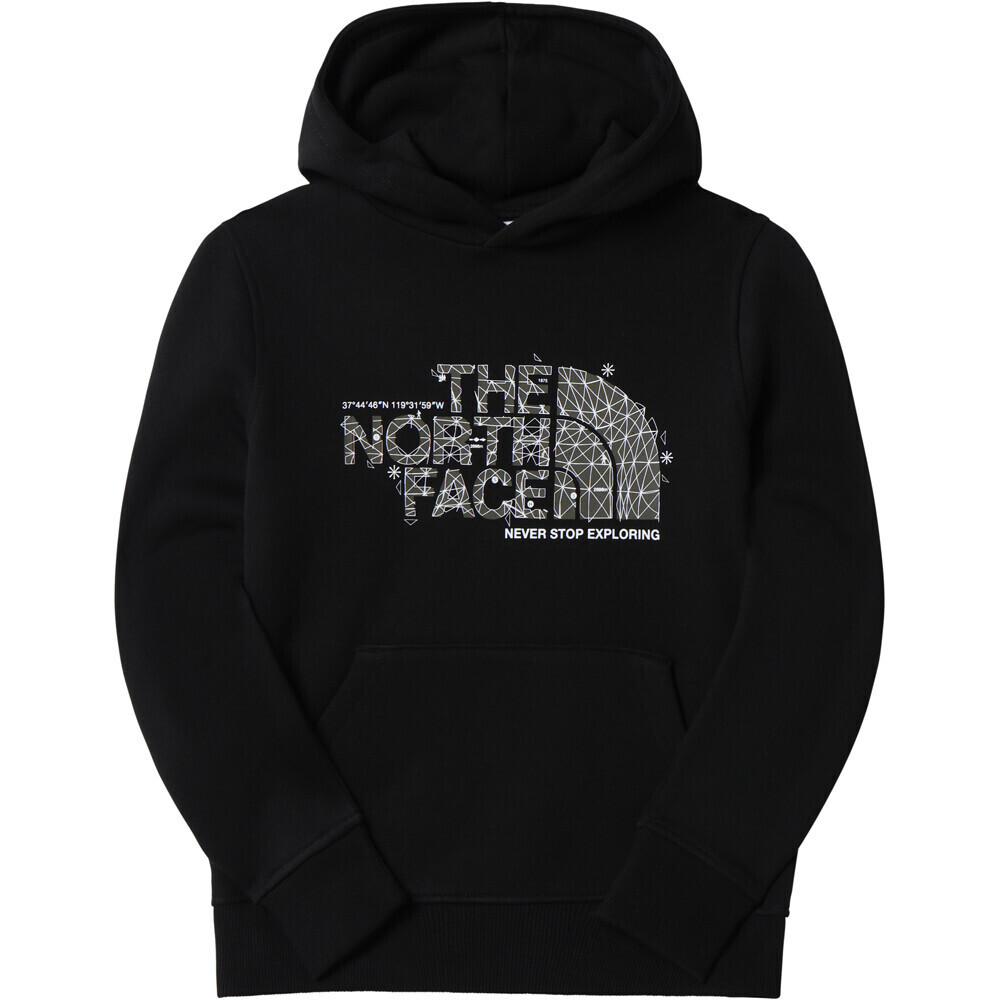 The North Face camiseta montaña manga larga niño TEENS DREW PEAK P/O HOODIE vista frontal